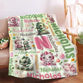 Personalized Custom Dragon Floral Blanket Gifts for Kids Boys Girls with Name - Customized Dragon Floral Super Soft Lightweight Flannel Sheets Decor for Crib Nap Couch - 60"x80" for Adult