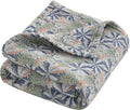 NTBAY 4 Layer Muslin Cotton Toddler Blanket, 30x40 Soft and Breathable Receiving for Newborns and Infants, Perfect for Crib, Stroller, Travel, Lightweight Nursery Blanket, Retro Floral Botanical