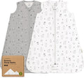 2-Pack Baby Sleep Sacks, Zipper Wearable Blanket - 0.5TOG Organic Cotton, Lightweight, Soft Cozy Infant Sleeping Sack 3-6 months, Easy to Wear Small Newborn Transition Swaddles Sleepsacks (Woodland)