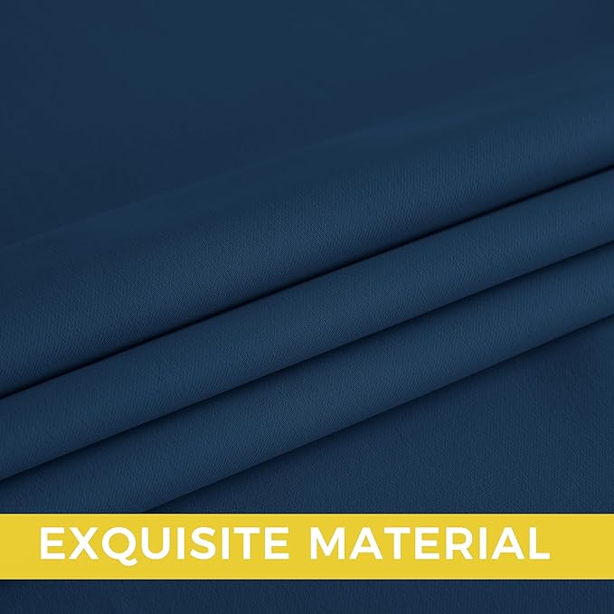 NICETOWN Morrocan Blue Room Darkening Curtains 84 Inches Long 2 Panels for Living Room, Bedroom, Nursery Summer Thermal Insulated Blackout Drapes Grommet Noise Reducing Window Curtains, W40