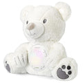 BELLOCHIDDO Baby Sleep Soother, Mom's Heartbeat Lullabies Soothing Sounds White Noise Machine, Auto-Off Timer Night Light Projector, Unique Gifts for Babies, Stuffed Animal Toys (Polar Bear)
