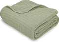 Comfy Cubs Muslin Baby Blanket - Soft, Lightweight, 6-Layer Cotton Swaddle Blankets for Newborns, Infants & Toddlers - 40" x 40" Large, Breathable & Versatile for Sleeping & Tummy Time - Sage
