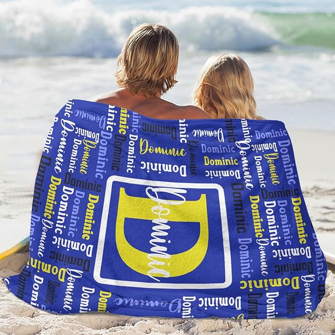 Dr.TOUGH Name Blanket Personalized Blanket for Adult Kids Flannel Customized Personalized Blankets and Throws
