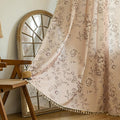 ENJOYBRIDAL Floral 96 Inch Curtains 2 Panel Se Living Room Farmhouse Drapes Bedroom Boho Semi Sheer Long Window Curtain Panels Cute Flower Rod Pocket Botanical Pattern Window Treatments