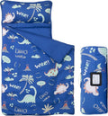 MORAIS Toddler Nap Mat with Pillow and Blanket, 52" x 20" Lightweight and Soft Nap Mat for Preschool, Daycare, Travel Sleeping Bags