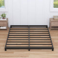 4 inch Cal King Bed Frame Low Profile, California King Bed Frames No Box Spring Needed, Heavy Duty Metal, Easy Assembly, Black