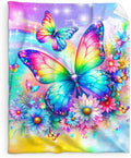Butterfly Blanket for Girls, Throw for Kids Toddler 30x40 Inches Lightweight Soft Aesthetics Butterfly for Sofa Couch Bed Trip Car Daughter Gift