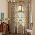 ENJOYBRIDAL Pink Floral Curtains 96 Inch Long Bedroom Semi Sheer Drapes Living Room Farmhouse Boho 2 Panel Sets Window Curtain Panels Dining Room Decor Rod Pocket Tassel Window Treatments