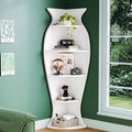 Small Corner Shelf, 5-Tier Vase-Shaped Bookcase Organizer for Living Room Decor, Bedroom, and Office, Modern Freestanding Corner Bookshelf for Storage and Display, Vases Home Decor Accent