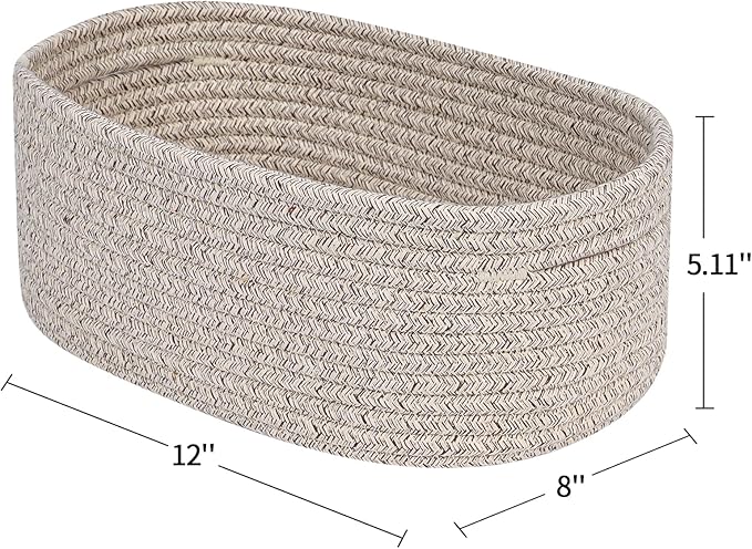 CubesLand Small Storage Baskets for Shelf,Cube Organizer Basket Bin,Woven Baskets for Shelves,Soft Toys Storage Basket,Baby Nursery Basket Bin,Home Decor 12 x 8 x 5.11 inches Light Brown