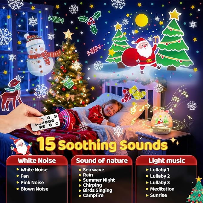 Pikoy Unicorn Toys for Girls Gifts, 15 Films+15 Lullaby Sound Machine for Kids Night Light Projector, Remote+Rechargeable Night Light for Kids Gifts, 360 °Rotation Princess Mermaid Toddler Girl Toys