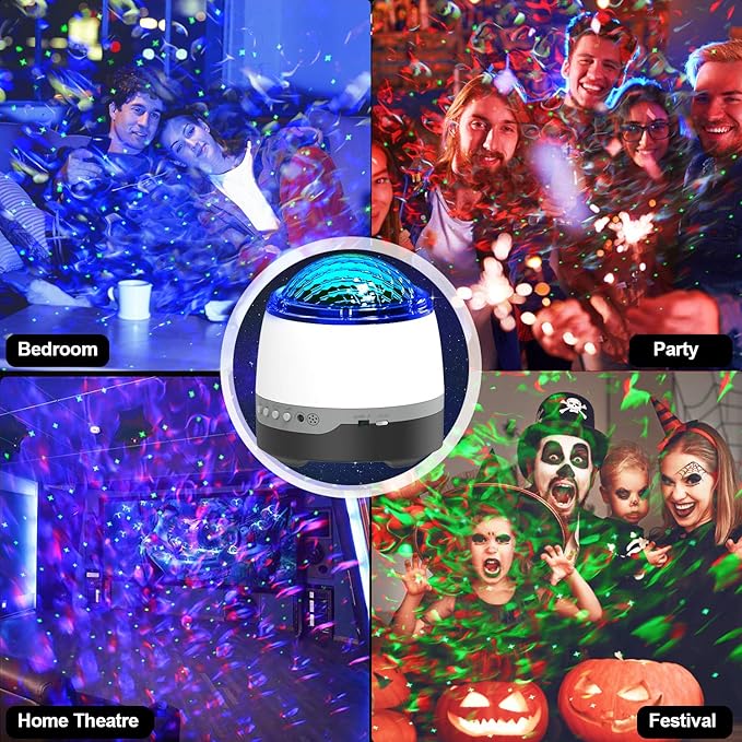 Galaxy Projector,Star Projector for Bedroom,Remote Control & White Noise Bluetooth Speaker,8 Soother Sounds,Timer,Star Night Light for Kids Room, Adults Home Theater, Party, Living Room Decor