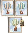 DREAM BIG PRINTABLES Hot Air Balloon Art Prints (Set of 3) - Unframed - 8x10s | Modern Nursery Wall Decor