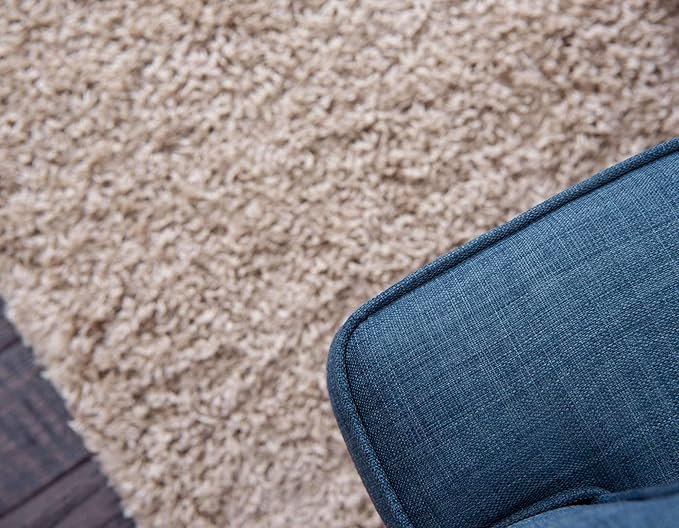 Unique Loom Solid Shag Collection Area Rug (2' x 6' 5" Runner, Taupe)