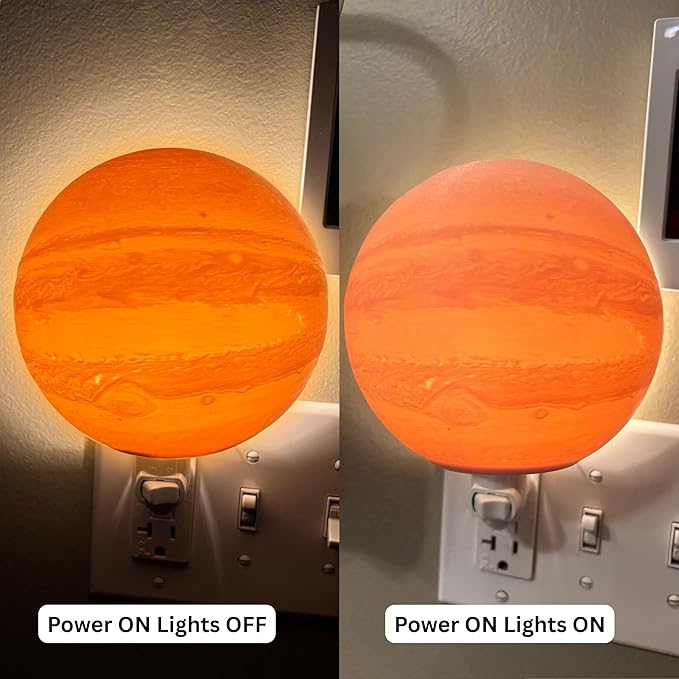 Moon Night Lights | Night Lamp LED Light | 3D Solar System NightLight, Planet Home Décor, Space Nursery, Kids Room, Space Gift, Birthday Gifts, Bedroom Decorations (Jupiter, 6 Inch)