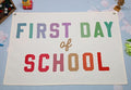 First Day of School-Classroom Boho Rectangular Banner Flag Pennant Wall Decor Gift for Boy Girl Kid Teen,Classrooms Nursery Playroom Reading Room Bedroom Decor-Birthday Christmas Gift