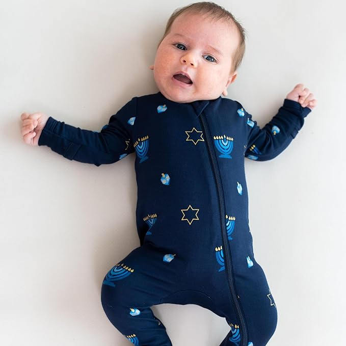 KYTE BABY Unisex Zipper Closure Footies, Rayon Made From Bamboo, 0-24 Months