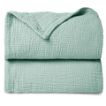 lulumoon Muslin Baby Blanket Quilt - Crib Blanket for Toddlers 47"× 47" Sage