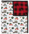 Little Unicorn Premium Quilted Throw | Super Soft, Multi-Layered Muslin XL Blanket| Great for Kids & Families (Holiday Haul)