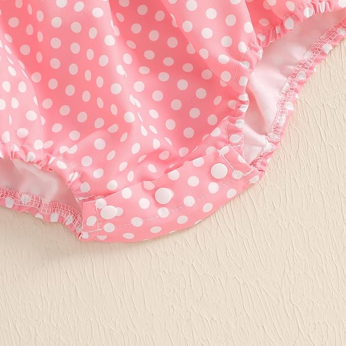Amiblvowa Baby Girl Valentines Day Outfit Embroidery Love Heart Smocked Bubble Romper Bodysuit Cute Infant Newborn Clothes