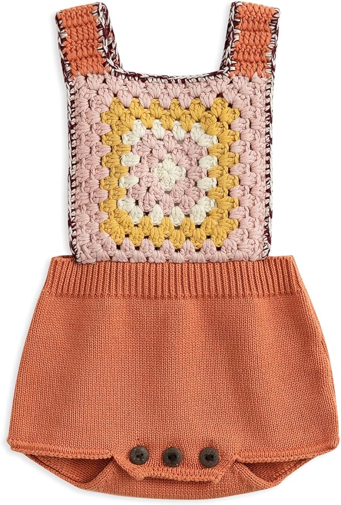 Simplee kids Baby Girl Knit Romper Fall Sleeveless Pompoms Rompers Newborn Little Girl Overall Jumpsuit Outfits