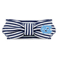 Creative Knitwear North Carolina Tar Heels Infant Girls Navy/White Striped Hair Knot Headband Embroidered Logo - Size Newborn - 4T