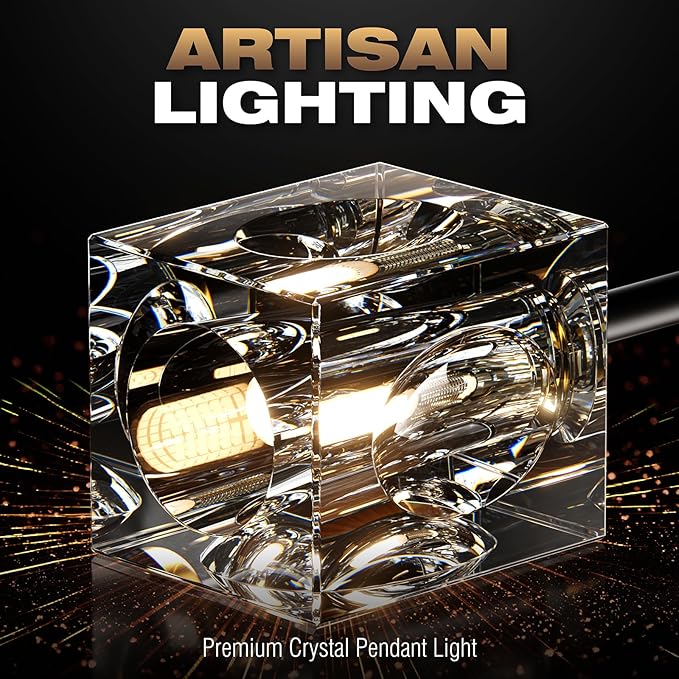 Gold Semi Flush Mount Ceiling Light Fixture, 8-Light Modern Chandelier with K9 Crystal for Living Room, Bedroom, Kitchen，Entryway Light