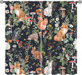 Animal Curtains, Watercolor Forest Animals Plants Pattern Blackout Window Treatments, Rod Pocket Thermal Insulated Drapes 2 Panel Sets for Bedroom Living Room, 42" W X 54" L