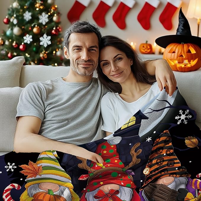 Christmas Blanket, Christmas Throw Blanket for Sofa Couch Room Bed, Xmas Gifts for Women Men Daughter Son Kids, Gifts for Thanksgiving, Pumpkin Gift, 50"x60"