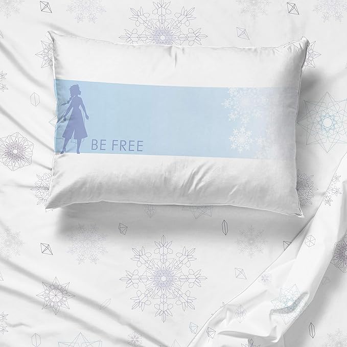 Disney Frozen 2 Elsa Color Block 5 Piece Twin Bed Set - Includes Reversible Comforter & Sheet Set Bedding - Super Soft Fade Resistant Microfiber - (Official Disney Product)