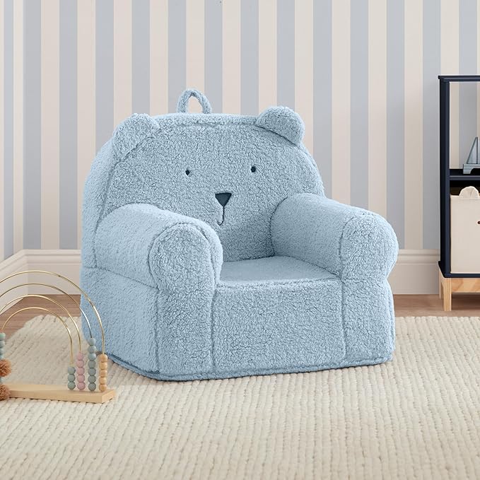 babyGap by Delta Children Sherpa Bear Chair - Greenguard Gold Certified, Powder Blue