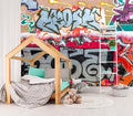 XMPMBM-Graffiti Art backsplash Large Decorative Wallpaper Bedroom Bathroom Nursery Room Wall Mural- W 88" X H 59"（36 Square Foot）