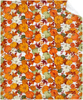 Thuswarm Autumn Harvest Pumpkins Print Flannel Blanket for Autumn Winter Gifts Warm Cozy Soft Funny Print Throw for Bed Couch Sofa 120”×90” Extra Large for Family