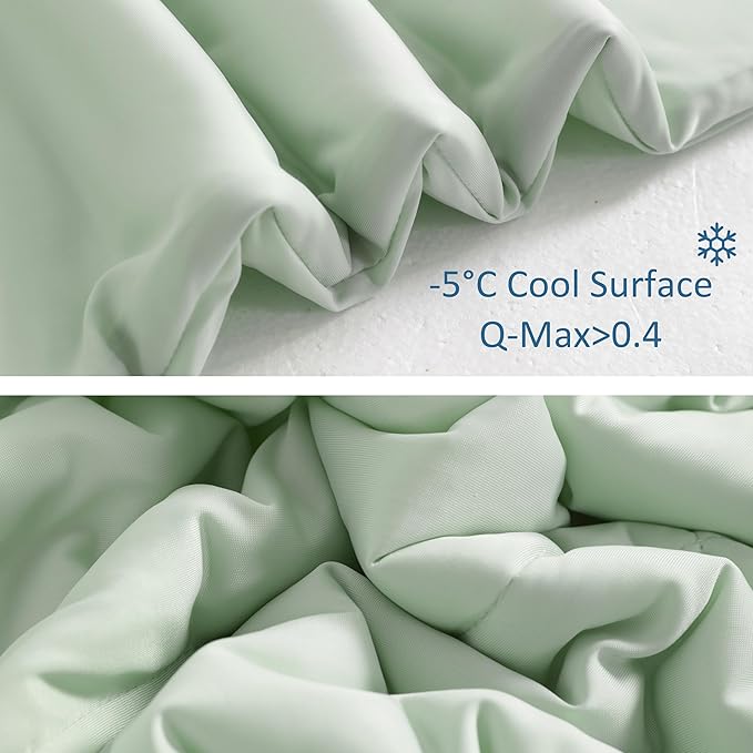 NTBAY Cooling Blanket for Toddlers, 39x47 Inches - Japanese Cold Tech Fabric Throw with Q-Max 0.43, Soft and Breathable Summer Nap Blanket, Also for Dogs, Mint Green