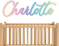 Wooden Name Signs (Rainbow colors) - Personalized wood letters for girl, Baby name sign, Custom name sign nursery, Toddler girl room decor, Home decor