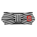 Creative Knitwear North Carolina State Wolfpack Infant Girls Black/White Striped Hair Knot Headband Embroidered Logo - Size Newborn - 4T