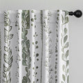 MEETSKY Sage Green Blackout Curtains 72 Inches Long 2 Panels Boho Curtains for Living Room Thermal Insulated Privacy Protection Rod Pocket Drapes for Bedroom, Leaf Print Window Treatment, 50" Wide