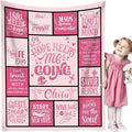 Personalized Baby Blanket with Name - Christian Gift for Plush Baptism Swaddle, Scripture Quote, Bible Verse for Newborn Girls - Birthday, Christmas, Christening, Godchild Gift