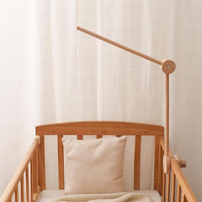 GOODMOM Crib Mobile Arm - Baby Mobile Hanger with 360° Vertical Adjustment, Anti-Tip Clip for Enhanced Safety, Universal Mobile Arm for Cribs, Sturdy & Secure Hanger & Stabilizer for Nursery Mobiles