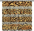 Leopard Print Blackout Curtains, Wild Animals Print African Tropical Skins Window Treatments for Bedroom Living Room 42" W X 54" L