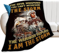 Native American Indian Wolf Eagle Throw Blanket for Men, Women, Kids - Soft, Warm, Cozy Fleece Blanket for Couch, Sofa, Bed - 50"x40"