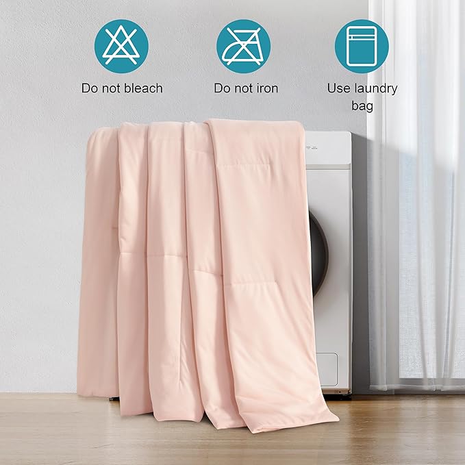 NTBAY Cooling Blanket King, 104x90 Inches - Lightweight Summer Bed Blanket for Hot Sleepers, Japanese Double-Sided Q-Max 0.45 Cooling Fabric, Coral Pink