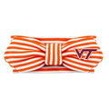 Creative Knitwear Virginia Tech Hokies Infant Girls Orange/White Striped Hair Knot Headband Embroidered Logo - Size Newborn - 4T