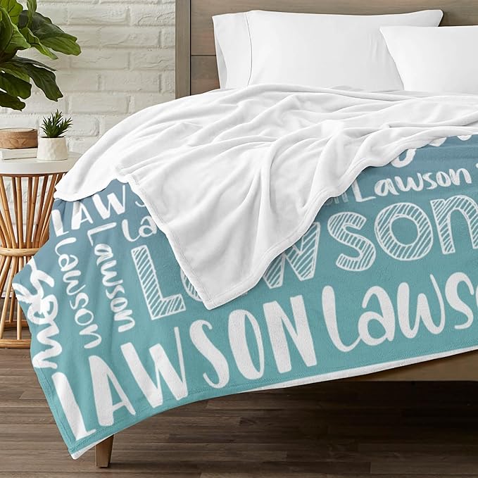 Dr.TOUGH Personalized Blankets with Name Customized Baby Blankets for Girls Boys Adults Monogrammed Blankets and Throws Christmas Birthday Mothers Valentines Day Gift (Z-Colorful 06, 30''×40'')