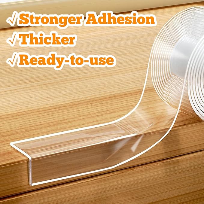 Clear Soft Corner Protectors for Furniture Strip,2 in x 9.84 FT,Sharp Edge & Table Bumper,Window Edge,Wall Protector, Soft Corner Guards Safe for Proof,Table Corner Protectors in Family