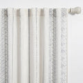 MEETSKY Boho Curtains 84 Inches Long Curtains for Living Room Bohemian Geometric Printed Cotton Curtain Light Filtering Linen Style Rod Pocket Window Back Tab Drape for Dining Room 2 Panels