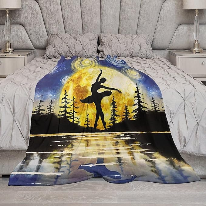 Dance Gifts for Girls & Boys - Soft, Warm Fleece & Flannel Plush Blankets for Bed, Sofa, Couch - 50"x60"