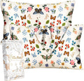 Silk Pillowcase 2 Pack - Pillow Cases 20" x 36" King Size Set of 2 for Hair and Skin Smooth Soft Breathable with Hidden Zipper Cooling Pillow Covers for Sleeping, Butterfly Leaf