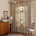 ENJOYBRIDAL Yellow Floral 96 Inch Curtains 2 Panel Set Living Room Long Drapes Bedroom Boho Farmhouse Semi Sheer Window Curtain Panels Rod Pocket Cute Tassel Dining Room Window Treatments