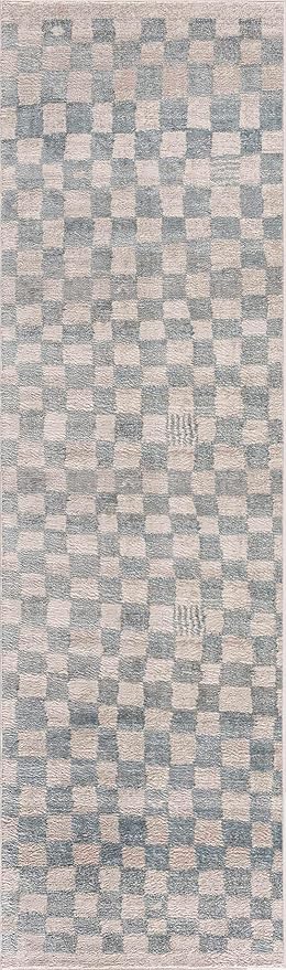 Hauteloom Benjy Living Room, Bedroom Area Rug - Contemporary - Cream, Silver Blue - 2'7" x 4'
